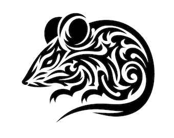 Mouse Rat Vinyl Car Window Bumper Car Wall Decal Sticker in 13 Colours Waterproof Car or Van Mirror Sticker, Funny Gift or Custom