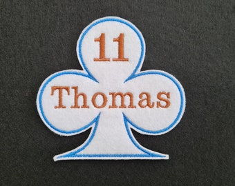 Personalised Embroidered Name Patch, Custom Iron On Sew On Applique