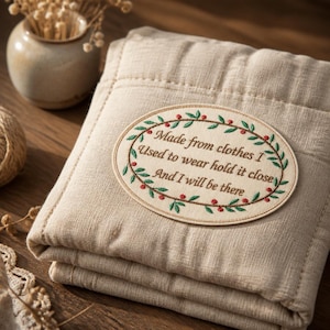Personalised Memory Patch: Embroidered Keepsake from Loved Clothes