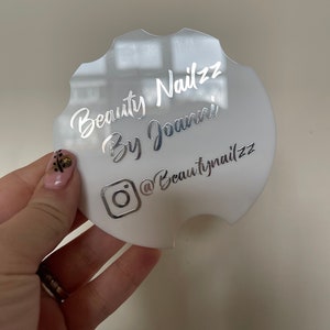 Personalised Nail technician | Beauty Salon Nailfie Disc | Acrylic | Custom Design | Colours | Business Sign | Business Logo.