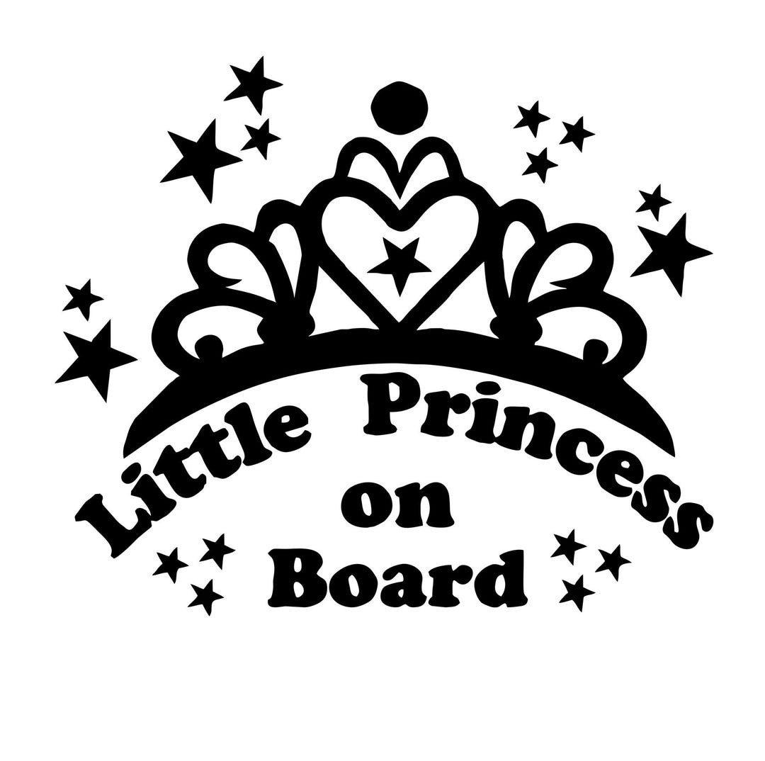 Adesivi Auto 'Little Princess On Board' – 2 Pezzi, Segnale Di Sicurezza Riflettente Per Bambini, PVC, 13x13 Cm - 5