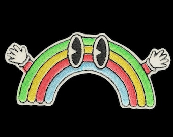 Rainbow Embroidered Iron-On Patch | Cartoon Badge