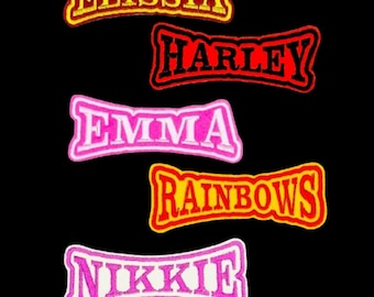 Personalised Embroidered Name Patch - Custom Iron On or Sew On