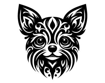 Chihuahua Dog Vinyl Car Window Bumper Car Wall Decal Sticker in 13 Colours Waterproof Car or Van Mirror Sticker, Funny Gift or Custom