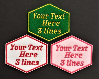 Personalised Embroidered Name Patch, Custom Iron On Applique