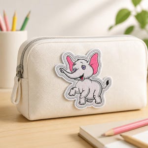 Elephant Embroidered Patch | Iron On Sew On, Kids Badge