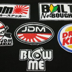JDM Embroidered Badge Patch Iron on Sew On | Casino Theme | Modified Car Badge | Car Scene | Japanese Cars