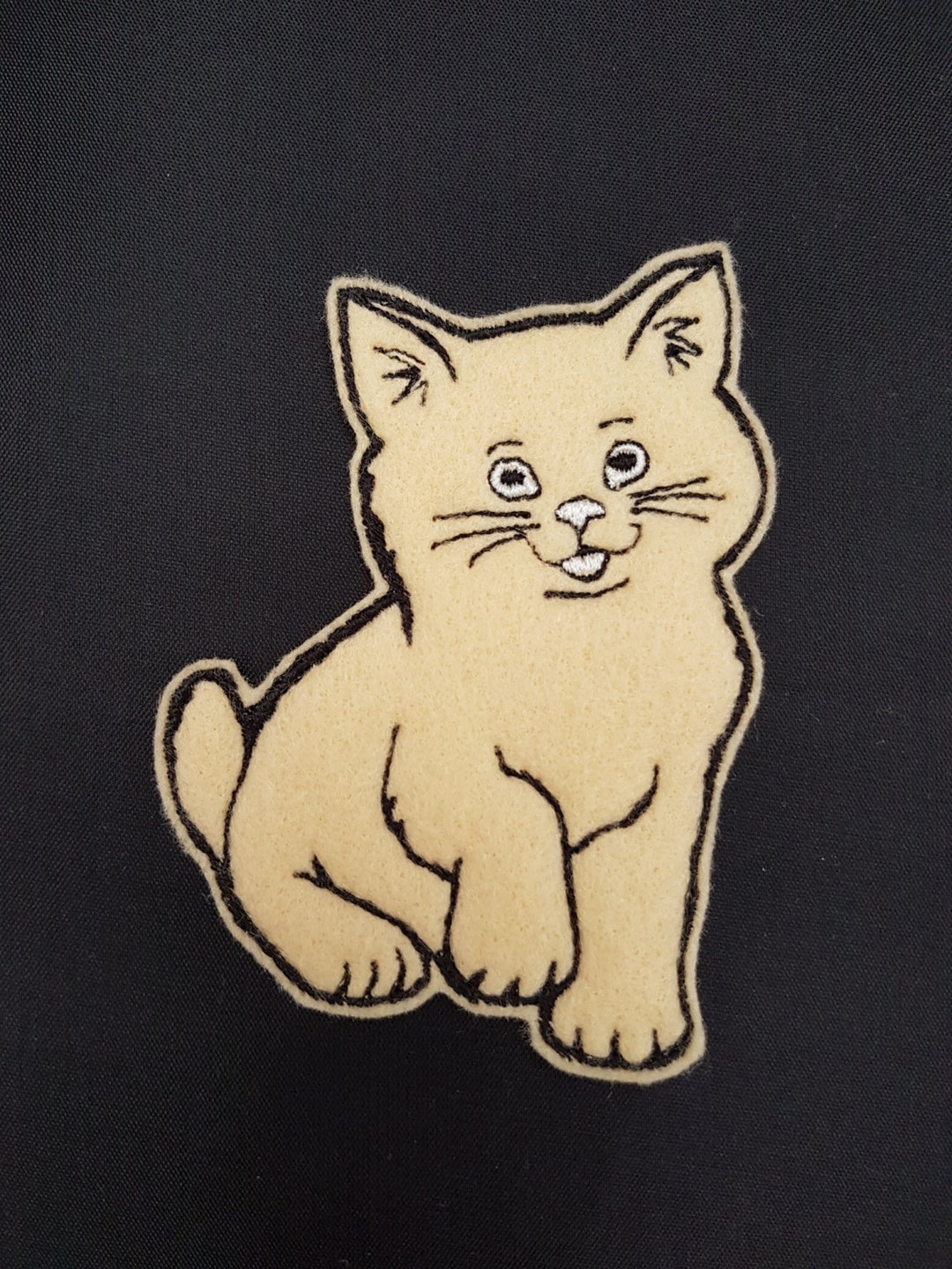Cute Cat Embroidered Patch Badge Iron on Sew on Etsy UK
