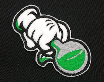 Crack Bong Hand Embroidered Patch Badge Iron on or sew