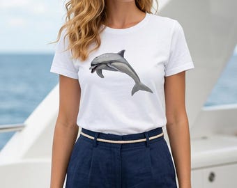 Dolphin Graphic T-Shirt | Retro Style Unisex Cotton Tee