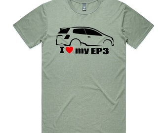 I Love My Printed T Shirt Retro Unisex Adult T Shirt JDM Japanese Cars Jap Racer