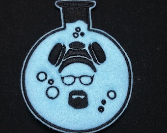 Walter White Chemistry Bottle Embroidered Patch, Iron On or Sew