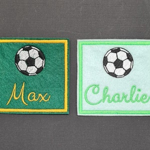 Parche bordado de fútbol personalizado / Insignia termoadhesiva o para coser