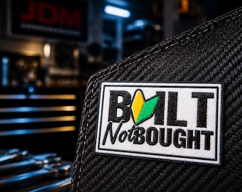 Built not Bought Embroidered Patch Badge Iron on or Sew on