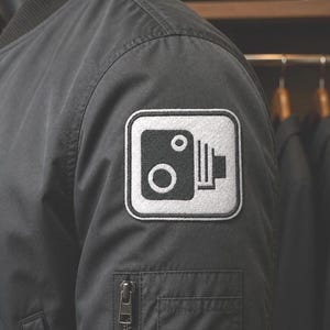 Speed Camera Sign Embroidered Patch | Road Sign Applique