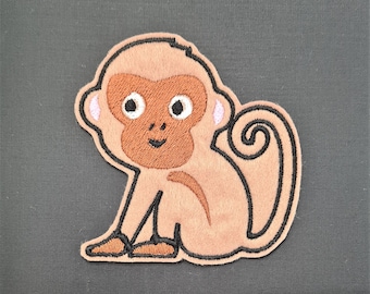 Cheeky Monkey Embroidered Iron-On Patch | Children's Badge