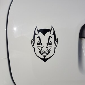 Devil Head Vinyl Wall Car Sticker Decal in 13 Colours