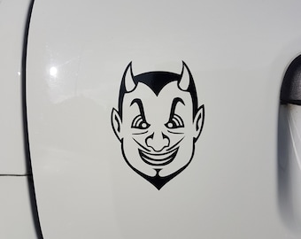 Devil Head Car Decal | Vinyl Bumper Sticker