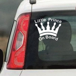 Little Prince on board on board Car Window Vinyl Sticker Decal in 13 Colours