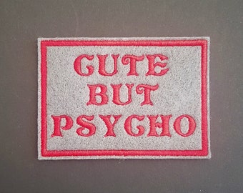 CUTE BUT PSYCHO PATCH Embroidered Iron-on Applique Biker MC - Foto 7