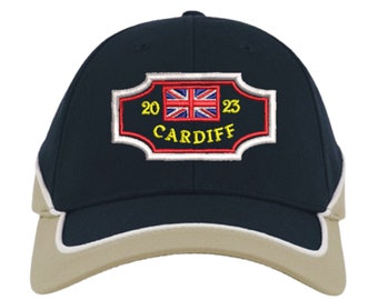 Personalised City Embroidered Baseball Cap Hat with tone colours
