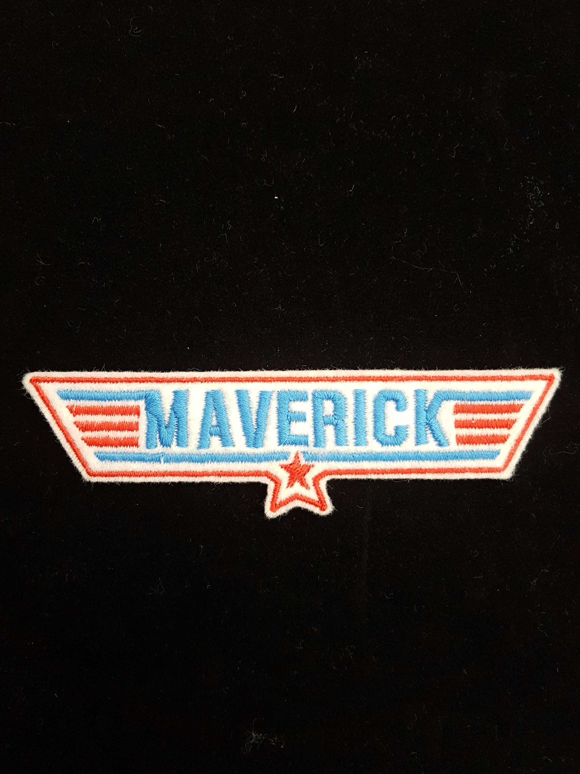 Top Gun Maverick Red / Blue Embroidered Patch Badge Iron on or Etsy