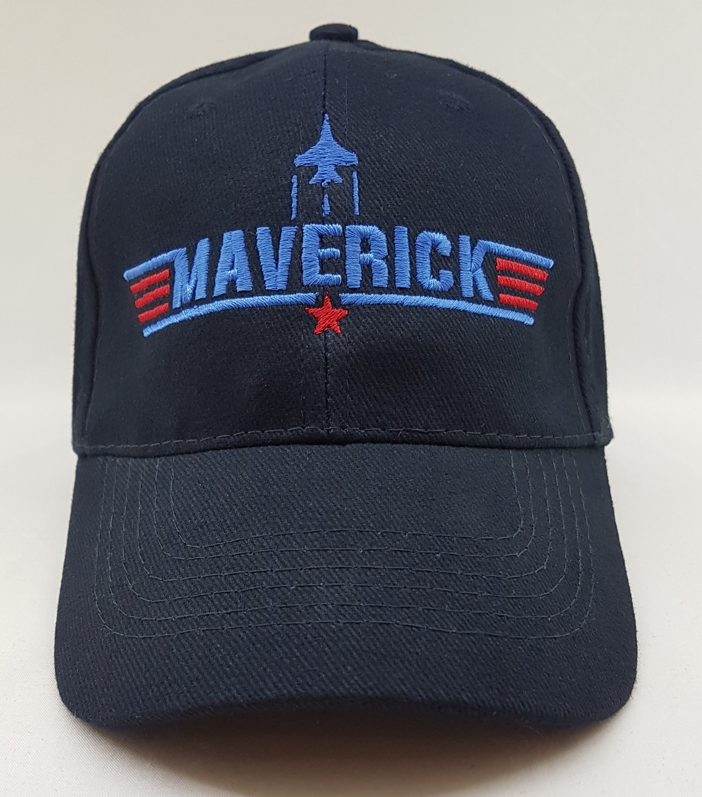 Topgun Maverick embroidered baseball cap Dark Navy and Black Etsy