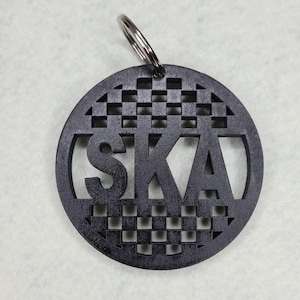 2 Tone SKA key Ring | Keyring for Home | Holiday Lets | Garage, Gate | Door | Post Box Gift Keychain | key holder