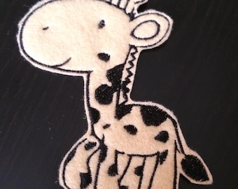 Cute Giraffe Embroidered Patch Badge Iron on or Sew on
