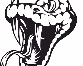 Snake Head Vinyl Car Wall Decal Sticker