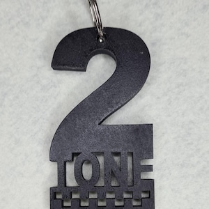 2 Tone SKA key Ring | Keyring for Home | Holiday Lets | Garage, Gate | Door | Post Box Gift Keychain | key holder