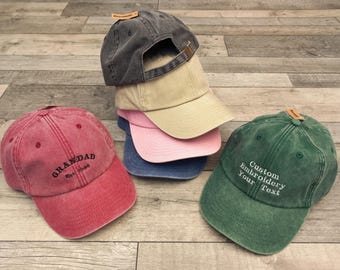 Personalised Embroidered Baseball Cap, Custom Apparel
