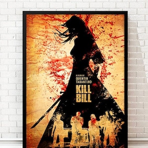 Kill Bill Quentin Tarantino Movie Poster, Kill Bill Minimalist Print, 13x19 inches Unframed Print
