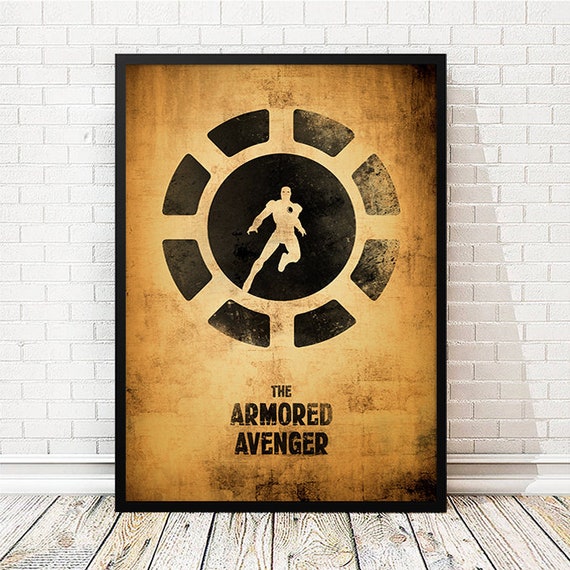 Die Gepanzerte Avenger Iron Man Minimalistischen Filmplakat Etsy