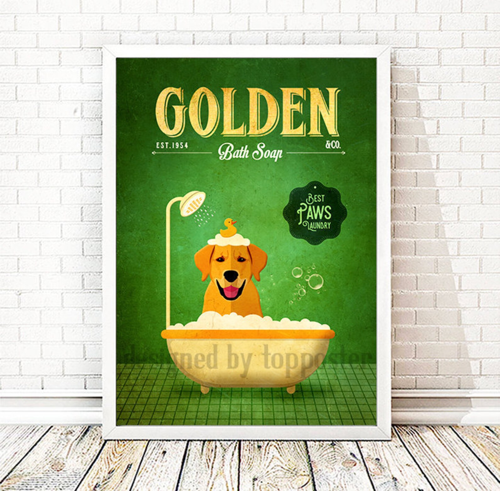 Golden Retriever Bath Soap Company Dog Lover Minimalist Etsy