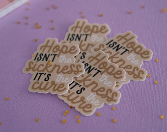 Hoffnung ist nicht die Krankheit, sondern die Heilung || Schlange und Taube Vinyl Sticker