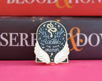 Serpent and Dove Enamel Pin