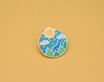 The Day Court Enamel Pin Glitter Variant