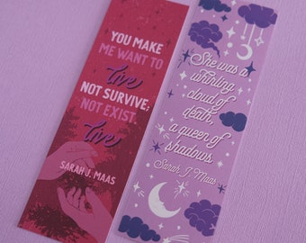 Fire and Shadows double-sided bookmark