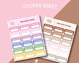 Book Rating Planner Stickers