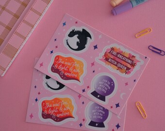 Feuer und Schatten WonderMail Vinyl Sticker Sheet