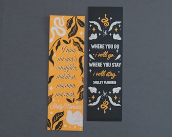 Serpent and Dove double-sided bookmark