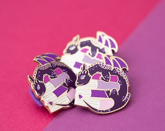 Buch Drache Emaille Pin