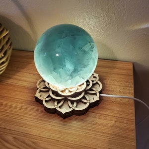 Sacred Circle Light Sphere Stand / Quality Handmade / Original Artist/ Crystal Ball Stand/ New Age/ Metaphysical