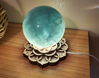 Sacred Circle Light Sphere Stand / Quality Handmade / Original Artist/ Crystal Ball Stand/ New Age/ Metaphysical