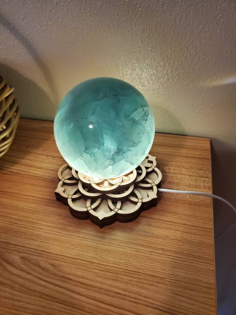 Sacred Circle Light Sphere Stand / Quality Handmade / Original Artist/ Crystal Ball Stand/ New Age/ Metaphysical/ Free Shipping 