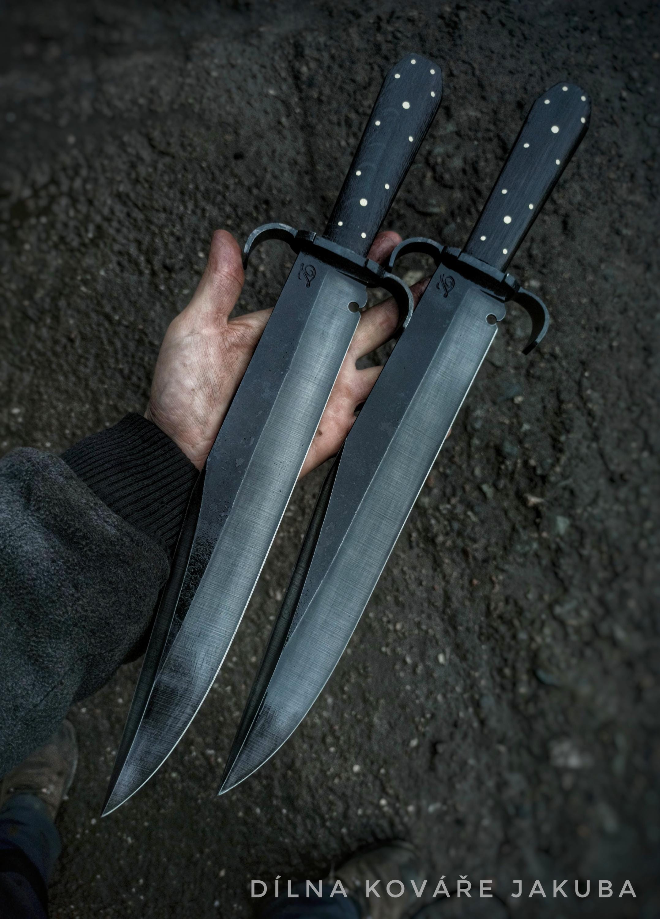 Large Bowie Style Kitchen Knife With Spanish Notch - Etsy