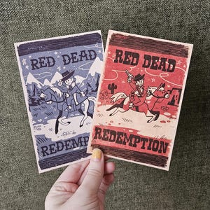 Red Dead Arthur Morgan Postcard Sized Print