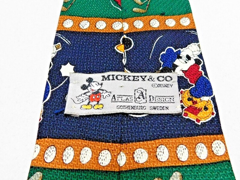 Mickey Mouse Golfing Necktie Disney Mickey /& Co Mickey Mouse Neck Tie Golfing Necktie Novelty Tie 100 Percent Silk