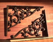 4 Leaf Vine Shelf Brace Shelf Bracket Cast Iron Rustic Free Shipping